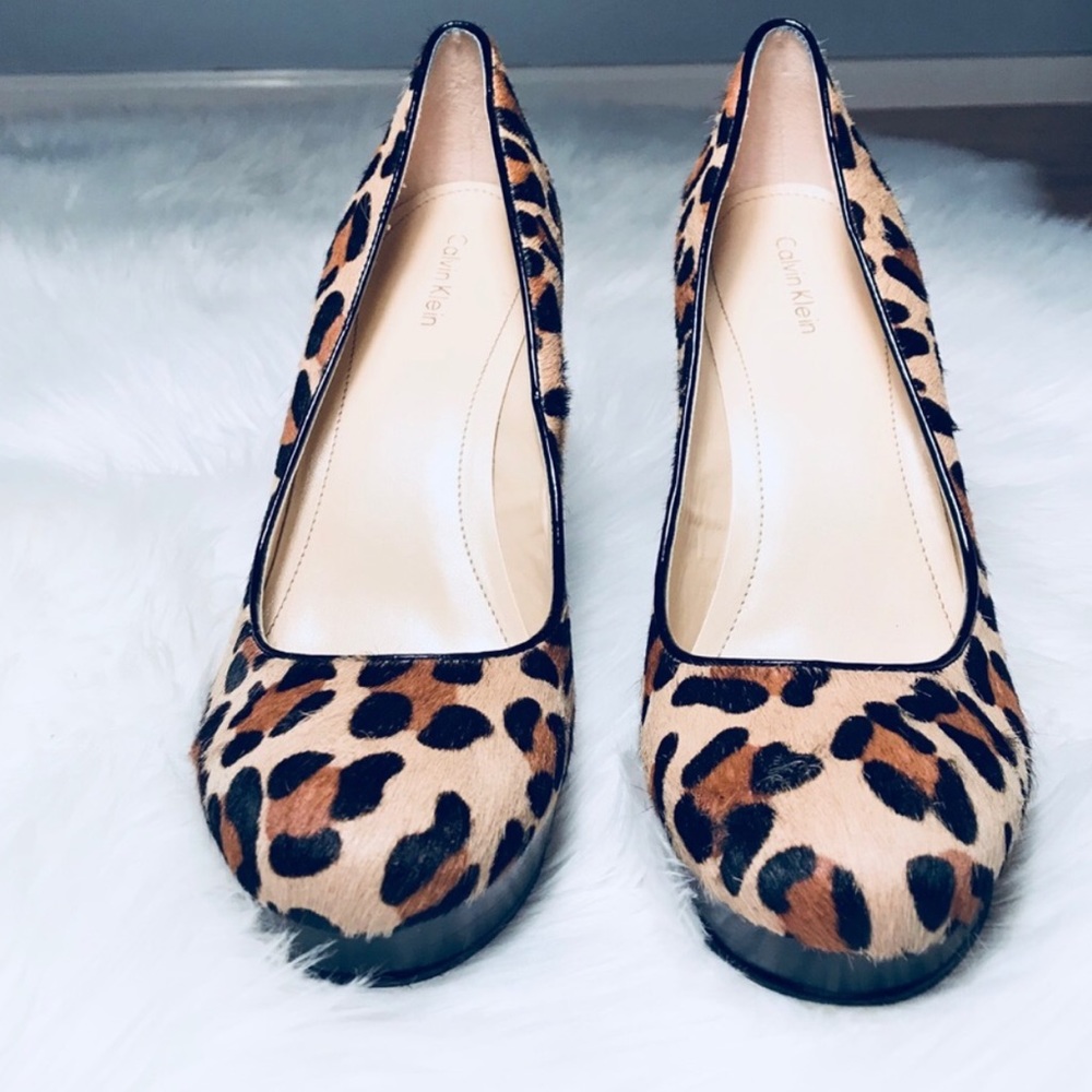 Calvin Klein Leopard Print Heels size 8